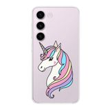 PrintiFy Samsung Galaxy S23 Plus Uyumlu Kamera Korumalı Kapak Unicorn Tasarımlı Şeffaf Kılıf
