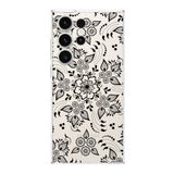 PrintiFy Samsung Galaxy S23 Ultra ile Uyumlu Kapak Nostalji Desen - B Tasarımlı 1mm Fit Şeffaf Silikon Kılıf