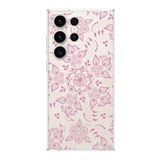 PrintiFy Samsung Galaxy S23 Ultra ile Uyumlu Kapak Nostalji Desen - C Tasarımlı 1mm Fit Şeffaf Silikon Kılıf