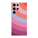 PrintiFy Samsung Galaxy S23 Ultra ile Uyumlu Kapak Renk Cümbüşü F Pembe Tasarımlı 1mm Fit Şeffaf Silikon Kılıf
