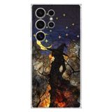 PrintiFy Samsung Galaxy S24 Ultra ile Uyumlu Vitray Cadı Saati Tasarımlı Şeffaf Silikon Kılıf