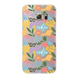 PrintiFy Samsung Galaxy S6 Edge ile Uyumlu Kapak Memphis Desen - 2 Tasarımlı 1mm Fit Şeffaf Silikon Kılıf
