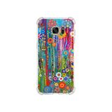 PrintiFy Samsung Galaxy S7 Edge ile Uyumlu Düşlerin Dansı serisi Folklorik Bahçe Tasarımlı Uv Baskılı Köşe Korumalı Antişok Kılıf