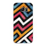 PrintiFy Samsung Galaxy S7 Edge ile Uyumlu Kapak Labirent Grafiti Tasarımlı 1mm Fit Şeffaf Silikon Kılıf