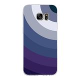 PrintiFy Samsung Galaxy S7 Edge ile Uyumlu Kapak Renk Cümbüşü E Mavi Tasarımlı 1mm Fit Şeffaf Silikon Kılıf