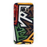 PrintiFy Samsung Galaxy S7 Edge ile Uyumlu Kapak Soyut Grafiti Tasarımlı 1mm Fit Şeffaf Silikon Kılıf