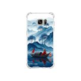 PrintiFy Samsung Galaxy S7 Edge ile Uyumlu Simya Serisi Sonsuz Akış Tasarımlı Uv Baskılı Köşe Korumalı Antişok Kılıf