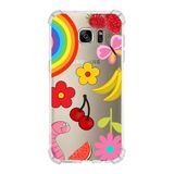 PrintiFy Samsung Galaxy S7 Edge Uyumlu Water Color 5 Baskılı Şeffaf Köşe Korumalı Antişok Kılıf