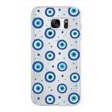 PrintiFy Samsung Galaxy S7 ile Uyumlu 1mm Slim Fit Nazar Boncuğu 1 Baskılı Şeffaf Kılıf