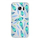 PrintiFy Samsung Galaxy S7 ile Uyumlu 1mm Slim Fit Nazar Boncuğu 3 Baskılı Şeffaf Kılıf