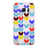 PrintiFy Samsung Galaxy S7 ile Uyumlu 1mm Slim Fit Water Color 1 Baskılı Şeffaf Kılıf