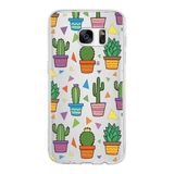 PrintiFy Samsung Galaxy S7 ile Uyumlu 1mm Slim Fit Water Color 4 Baskılı Şeffaf Kılıf