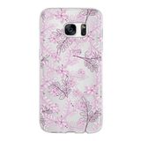 PrintiFy Samsung Galaxy S7 ile Uyumlu Kapak Floral Pudra Tasarımlı 1mm Fit Şeffaf Silikon Kılıf