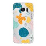 PrintiFy Samsung Galaxy S7 ile Uyumlu Kapak Geometrik Şekiller Tasarımlı 1mm Fit Şeffaf Silikon Kılıf