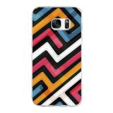 PrintiFy Samsung Galaxy S7 ile Uyumlu Kapak Labirent Grafiti Tasarımlı 1mm Fit Şeffaf Silikon Kılıf