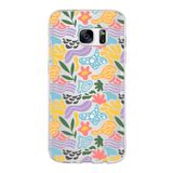 PrintiFy Samsung Galaxy S7 ile Uyumlu Kapak Memphis Desen - 2 Tasarımlı 1mm Fit Şeffaf Silikon Kılıf