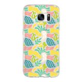 PrintiFy Samsung Galaxy S7 ile Uyumlu Kapak Memphis Desen - 3 Tasarımlı 1mm Fit Şeffaf Silikon Kılıf