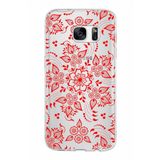 PrintiFy Samsung Galaxy S7 ile Uyumlu Kapak Nostalji Desen - E Tasarımlı 1mm Fit Şeffaf Silikon Kılıf
