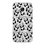 PrintiFy Samsung Galaxy S7 ile Uyumlu Kapak Panda Tasarımlı 1mm Fit Şeffaf Silikon Kılıf