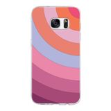 PrintiFy Samsung Galaxy S7 ile Uyumlu Kapak Renk Cümbüşü F Pembe Tasarımlı 1mm Fit Şeffaf Silikon Kılıf