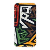 PrintiFy Samsung Galaxy S7 ile Uyumlu Kapak Soyut Grafiti Tasarımlı 1mm Fit Şeffaf Silikon Kılıf