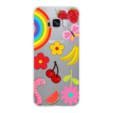 PrintiFy Samsung Galaxy S8 ile Uyumlu 1mm Slim Fit Water Color 5 Baskılı Şeffaf Kılıf