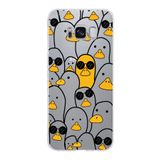 PrintiFy Samsung Galaxy S8 ile Uyumlu Kapak Duck Tasarımlı 1mm Fit Şeffaf Silikon Kılıf