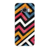 PrintiFy Samsung Galaxy S8 ile Uyumlu Kapak Labirent Grafiti Tasarımlı 1mm Fit Şeffaf Silikon Kılıf