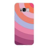 PrintiFy Samsung Galaxy S8 ile Uyumlu Kapak Renk Cümbüşü F Pembe Tasarımlı 1mm Fit Şeffaf Silikon Kılıf