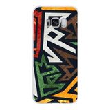 PrintiFy Samsung Galaxy S8 ile Uyumlu Kapak Soyut Grafiti Tasarımlı 1mm Fit Şeffaf Silikon Kılıf