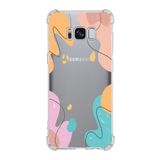 PrintiFy Samsung Galaxy S8 Köşe Korumalı Antişok Kapak Karışık Renkler Tasarımlı Şeffaf Kılıf