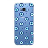 PrintiFy Samsung Galaxy S8 Plus ile Uyumlu 1mm Slim Fit Nazar Boncuğu 1 Baskılı Şeffaf Kılıf