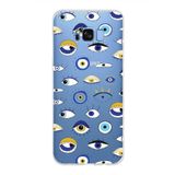 PrintiFy Samsung Galaxy S8 Plus ile Uyumlu 1mm Slim Fit Nazar Boncuğu 2 Baskılı Şeffaf Kılıf