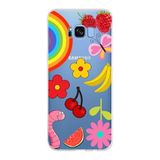 PrintiFy Samsung Galaxy S8 Plus ile Uyumlu 1mm Slim Fit Water Color 5 Baskılı Şeffaf Kılıf