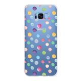 PrintiFy Samsung Galaxy S8 Plus ile Uyumlu 1mm Slim Fit Water Color 6 Baskılı Şeffaf Kılıf