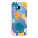 PrintiFy Samsung Galaxy S8 Plus ile Uyumlu Kapak Geometrik Şekiller Tasarımlı 1mm Fit Şeffaf Silikon Kılıf