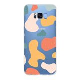 PrintiFy Samsung Galaxy S8 Plus ile Uyumlu Kapak Grunge Tasarımlı 1mm Fit Şeffaf Silikon Kılıf