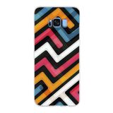 PrintiFy Samsung Galaxy S8 Plus ile Uyumlu Kapak Labirent Grafiti Tasarımlı 1mm Fit Şeffaf Silikon Kılıf