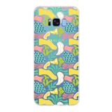 PrintiFy Samsung Galaxy S8 Plus ile Uyumlu Kapak Memphis Desen - 3 Tasarımlı 1mm Fit Şeffaf Silikon Kılıf