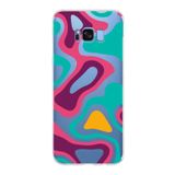 PrintiFy Samsung Galaxy S8 Plus ile Uyumlu Kapak Renkli Desen A Kırmızı Tasarımlı 1mm Fit Şeffaf Silikon Kılıf