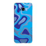 PrintiFy Samsung Galaxy S8 Plus ile Uyumlu Kapak Renkli Desen C Mavi Tasarımlı 1mm Fit Şeffaf Silikon Kılıf
