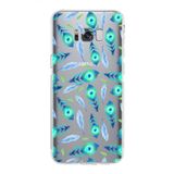 PrintiFy Samsung Galaxy S8 Plus ile Uyumlu Nazar Boncuğu 3 Kamera Korumalı Şeffaf Silikon Kılıf