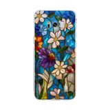 PrintiFy Samsung Galaxy S8 Plus ile Uyumlu Vitray Mavi Bahar Tasarımlı Şeffaf Silikon Kılıf