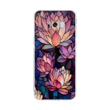 PrintiFy Samsung Galaxy S8 Plus ile Uyumlu Vitray Sessiz Lotus Tasarımlı Şeffaf Silikon Kılıf