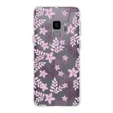 PrintiFy Samsung Galaxy S9 ile Uyumlu Kapak Floral Pudra Tasarımlı 1mm Fit Şeffaf Silikon Kılıf