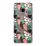 PrintiFy Samsung Galaxy S9 ile Uyumlu Kapak Memphis Desen - 1 Tasarımlı 1mm Fit Şeffaf Silikon Kılıf