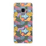 PrintiFy Samsung Galaxy S9 ile Uyumlu Kapak Memphis Desen - 2 Tasarımlı 1mm Fit Şeffaf Silikon Kılıf