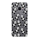 PrintiFy Samsung Galaxy S9 ile Uyumlu Kapak Panda Tasarımlı 1mm Fit Şeffaf Silikon Kılıf