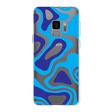 PrintiFy Samsung Galaxy S9 ile Uyumlu Kapak Renkli Desen C Mavi Tasarımlı 1mm Fit Şeffaf Silikon Kılıf