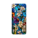 PrintiFy Samsung Galaxy S9 ile Uyumlu Vitray Mavi Bahar Tasarımlı Şeffaf Silikon Kılıf